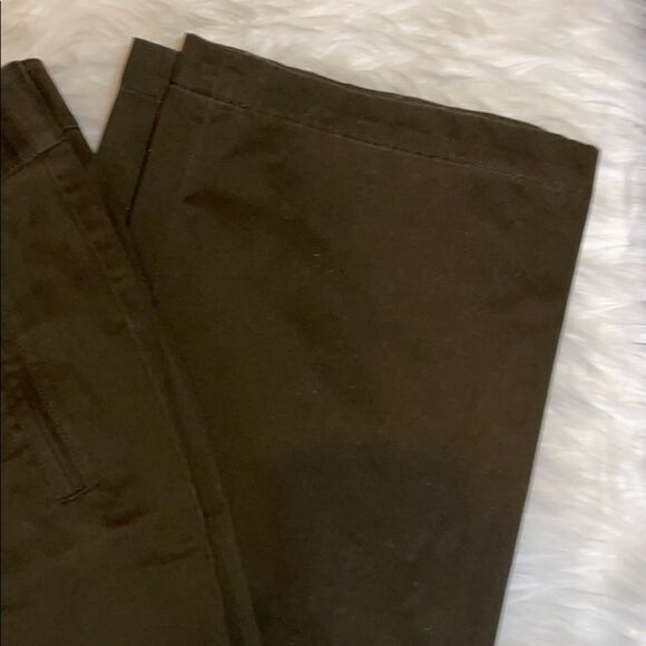 Talbots Cotton Flat Front Pants Slacks Trousers Zippered Pockets Size 10 - Picture 4 of 16